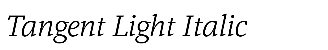 Tangent Light Italic